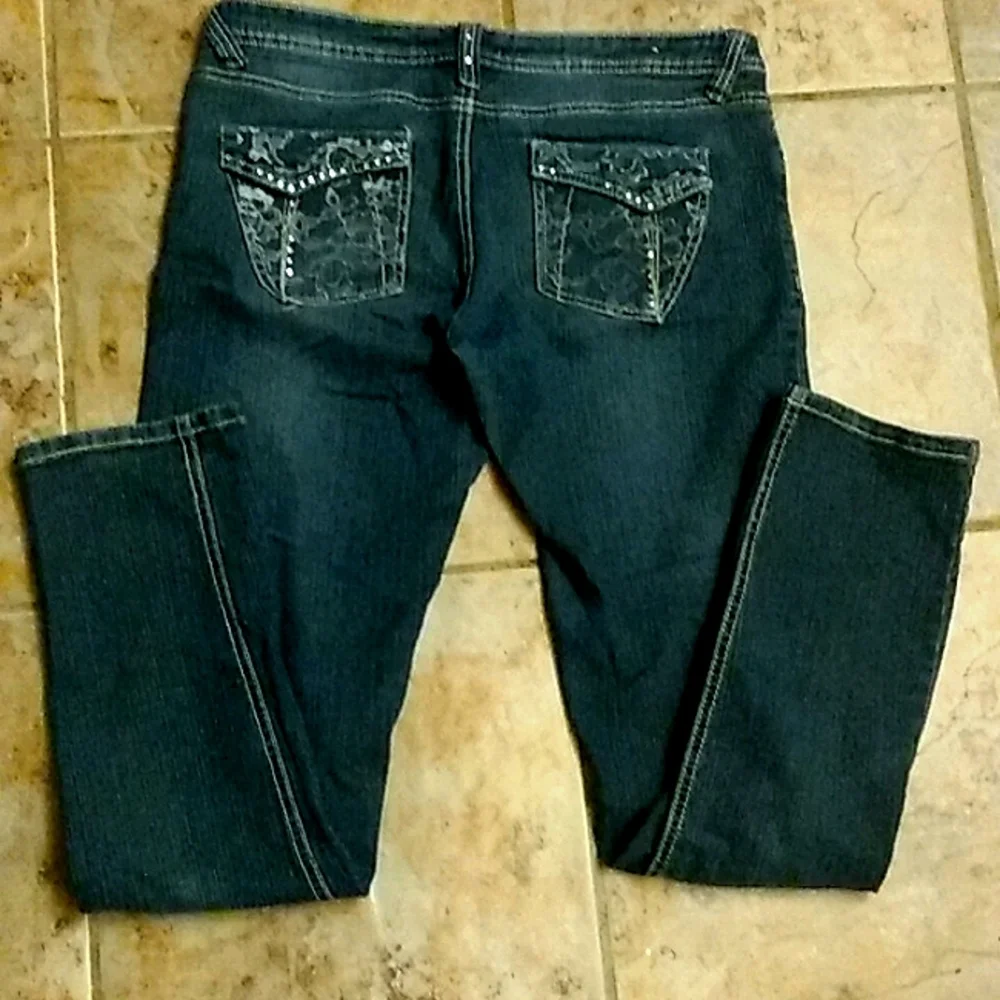 Tough Club embellished straight leg stretch jeans - Picture 4 of 5